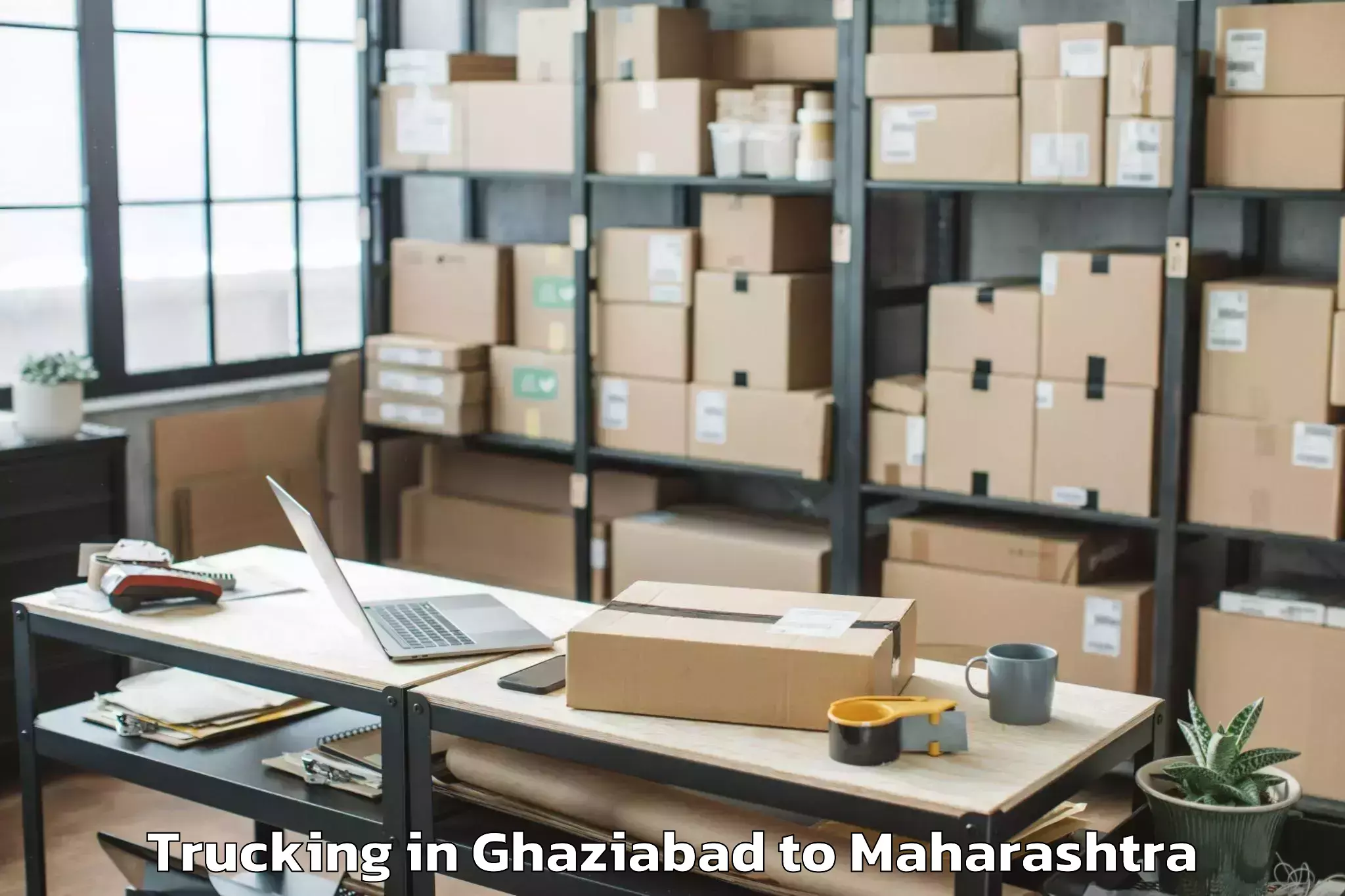 Book Ghaziabad to Airoli Trucking